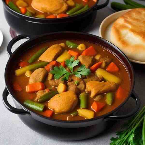 Овощное рагу с курицей